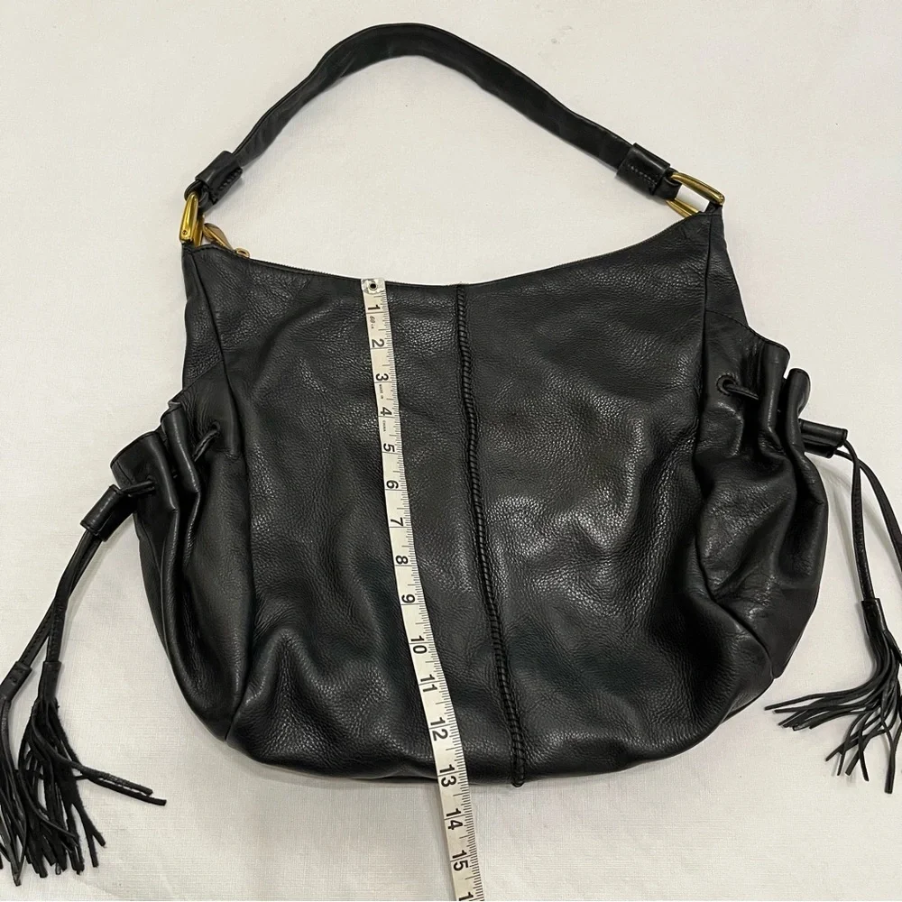 Hobo International Black Leather Fringe Shoulder Bag - Picture 11 of 15